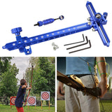Maxbell Recurve Bow Sight with Ring and Single Fiber Optical Pin T Shape Bowsight Blue - Aladdin Shoppers