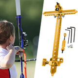 Maxbell Recurve Bow Sight with Ring and Single Fiber Optical Pin T Shape Bowsight Gold - Aladdin Shoppers