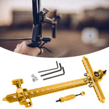 Maxbell Recurve Bow Sight with Ring and Single Fiber Optical Pin T Shape Bowsight Gold - Aladdin Shoppers