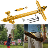 Maxbell Recurve Bow Sight with Ring and Single Fiber Optical Pin T Shape Bowsight Gold - Aladdin Shoppers
