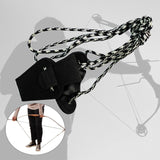 Maxbell Bow Stringer 200cm Cocking Rope with No-Slip Pad String Tool Shooting Aid Black White - Aladdin Shoppers