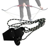 Maxbell Bow Stringer 200cm Cocking Rope with No-Slip Pad String Tool Shooting Aid Black White - Aladdin Shoppers