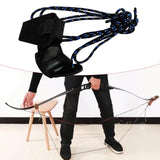 Maxbell Bow Stringer 200cm Cocking Rope with No-Slip Pad String Tool Shooting Aid Blue Black White - Aladdin Shoppers