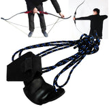 Maxbell Bow Stringer 200cm Cocking Rope with No-Slip Pad String Tool Shooting Aid Blue Black White - Aladdin Shoppers