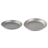 Maxbell 2x Titanium Plate Fruit Tableware Round Dish Frying Pan for Picnic BBQ