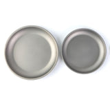 Maxbell 2x Titanium Plate Fruit Tableware Round Dish Frying Pan for Picnic BBQ