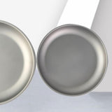 Maxbell 2x Titanium Plate Fruit Tableware Round Dish Frying Pan for Picnic BBQ