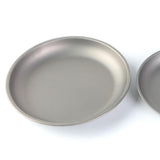 Maxbell 2x Titanium Plate Fruit Tableware Round Dish Frying Pan for Picnic BBQ