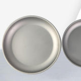 Maxbell 2x Titanium Plate Fruit Tableware Round Dish Frying Pan for Picnic BBQ