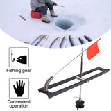 Maxbell Tip Ups Ice Fishing Rail Style with Flag Foldable Rail Tip-Up Detachable