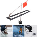 Maxbell Tip Ups Ice Fishing Rail Style with Flag Foldable Rail Tip-Up Detachable