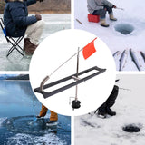 Maxbell Tip Ups Ice Fishing Rail Style with Flag Foldable Rail Tip-Up Detachable
