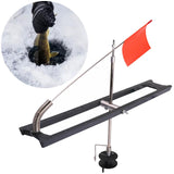 Maxbell Tip Ups Ice Fishing Rail Style with Flag Foldable Rail Tip-Up Detachable
