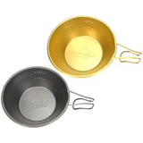 Maxbell 2Pcs Stainless Steel Camping Fixed Handle Bowls Rice Bowl Portable