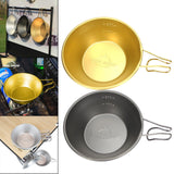 Maxbell 2Pcs Stainless Steel Camping Fixed Handle Bowls Rice Bowl Portable