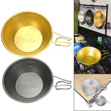 Maxbell 2Pcs Stainless Steel Camping Fixed Handle Bowls Rice Bowl Portable