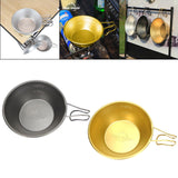 Maxbell 2Pcs Stainless Steel Camping Fixed Handle Bowls Rice Bowl Portable