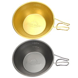 Maxbell 2Pcs Stainless Steel Camping Fixed Handle Bowls Rice Bowl Portable