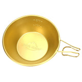 Maxbell 2Pcs Stainless Steel Camping Fixed Handle Bowls Rice Bowl Portable
