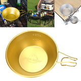 Maxbell 2Pcs Stainless Steel Camping Fixed Handle Bowls Rice Bowl Portable