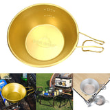 Maxbell 2Pcs Stainless Steel Camping Fixed Handle Bowls Rice Bowl Portable