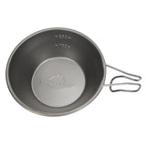 Maxbell 2Pcs Stainless Steel Camping Fixed Handle Bowls Rice Bowl Portable