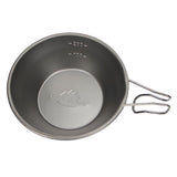 Maxbell 2Pcs Stainless Steel Camping Fixed Handle Bowls Rice Bowl Portable