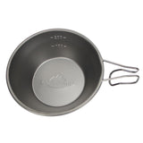 Maxbell 2Pcs Stainless Steel Camping Fixed Handle Bowls Rice Bowl Portable