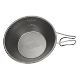 Maxbell 2Pcs Stainless Steel Camping Fixed Handle Bowls Rice Bowl Portable