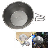 Maxbell 2Pcs Stainless Steel Camping Fixed Handle Bowls Rice Bowl Portable