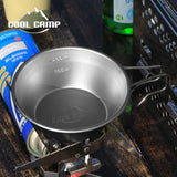 Maxbell 2Pcs Stainless Steel Camping Fixed Handle Bowls Rice Bowl Portable
