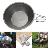 Maxbell 2Pcs Stainless Steel Camping Fixed Handle Bowls Rice Bowl Portable