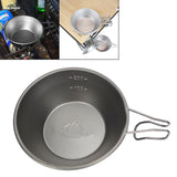 Maxbell 2Pcs Stainless Steel Camping Fixed Handle Bowls Rice Bowl Portable