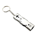 Maxbell 3xDouble Pipe Whistle Lifesaving Emergency SOS Outdoor Survival silver