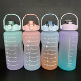 Maxbell 2L Sport Water Bottle Portable Large Capacity Drinking Cup with Straw Pink - Aladdin Shoppers