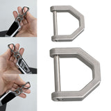 Maxbell 1PC Lock Buckles Keyring Lightweight Titanium Alloy Sturdy for Hiking S - Aladdin Shoppers