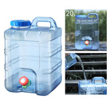 Maxbell 2x20L Capacity Water Container with Faucet Drink Dispenser for Hiking Car