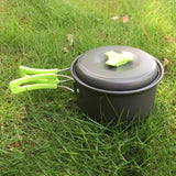 Maxbell Camping Cookware Backpacking BBQ Mess Kit Tableware for 1-2 Person Green - Aladdin Shoppers