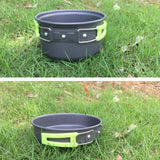 Maxbell Camping Cookware Backpacking BBQ Mess Kit Tableware for 1-2 Person Green - Aladdin Shoppers