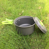 Maxbell Camping Cookware Backpacking BBQ Mess Kit Tableware for 1-2 Person Green - Aladdin Shoppers