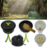 Maxbell Camping Cookware Backpacking BBQ Mess Kit Tableware for 1-2 Person Green - Aladdin Shoppers