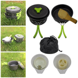 Maxbell Camping Cookware Backpacking BBQ Mess Kit Tableware for 1-2 Person Green - Aladdin Shoppers