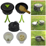 Maxbell Camping Cookware Backpacking BBQ Mess Kit Tableware for 1-2 Person Green - Aladdin Shoppers