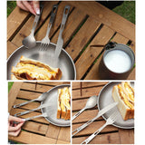 Maxbell Portable Titanium Knife Tableware Outdoor Cutlery for Camping School Fishing - Aladdin Shoppers