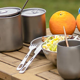 Maxbell Portable Titanium Knife Tableware Outdoor Cutlery for Camping School Fishing - Aladdin Shoppers