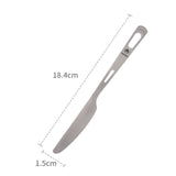 Maxbell Portable Titanium Knife Tableware Outdoor Cutlery for Camping School Fishing - Aladdin Shoppers