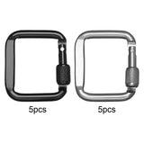 Maxbell 5Pcs Carabiner Clip Backpack Hanger Heavy Duty for Hiking Camping Mountain Black - Aladdin Shoppers