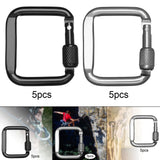 Maxbell 5Pcs Carabiner Clip Backpack Hanger Heavy Duty for Hiking Camping Mountain Black - Aladdin Shoppers