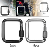 Maxbell 5Pcs Carabiner Clip Backpack Hanger Heavy Duty for Hiking Camping Mountain Black - Aladdin Shoppers