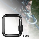 Maxbell 5Pcs Carabiner Clip Backpack Hanger Heavy Duty for Hiking Camping Mountain Black - Aladdin Shoppers